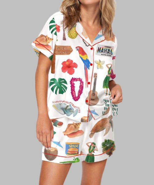 Hawaii Planner Pajama Set For Women