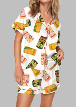 Hawaiian Drinks Pajama Set For Women