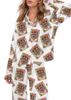 Heavens Roaring Satin Pajama Set For Women