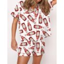 Heinz Ketchup Bottle Satin Pajama Set For Women