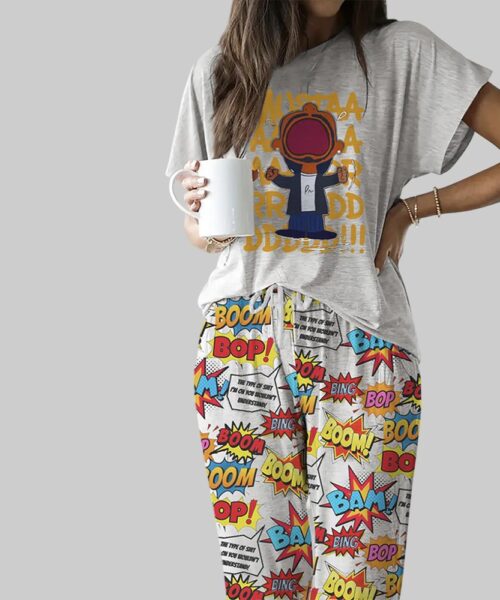 Hip-Hop Artist Casual Pajama Set For Women