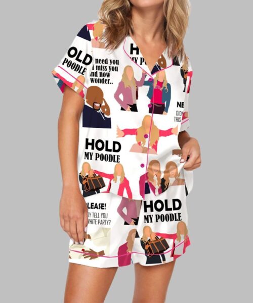 Hold My Poodle Movie Pajama Set