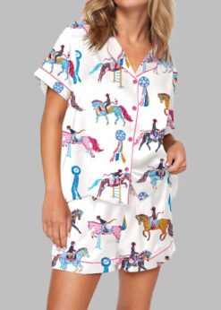 Horse Girls Pajama Set For Women