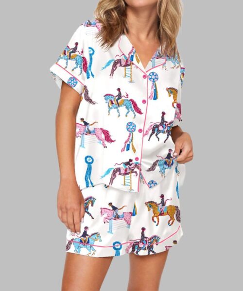 Horse Girls Pajama Set For Women