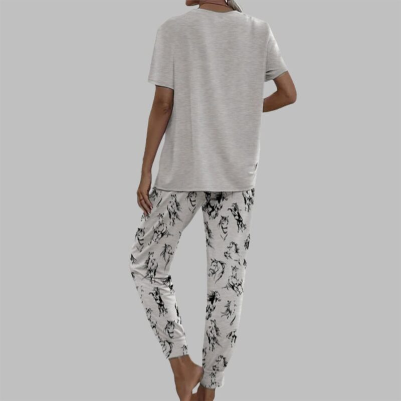 Horse Lover Casual Pajama Set For Women - Image 2