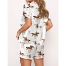 Horse Lovers Satin Pajama Set For Women