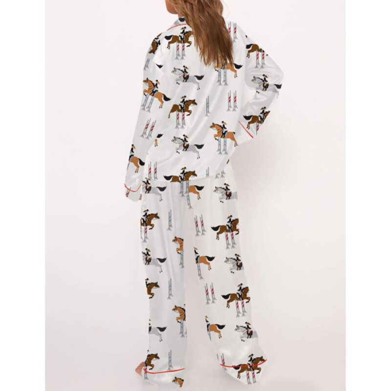 Horse Lovers Satin Pajama Set For Women - Image 4
