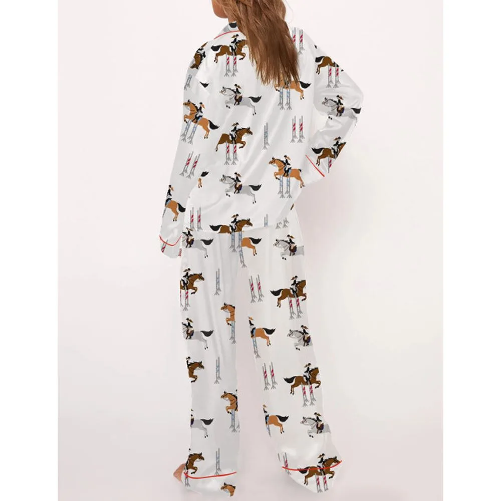 Horse Lovers Satin Pajama Set For Women - Image 4