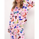 Howdy Holidays Cowboy Boot Satin Pajama Set For Women