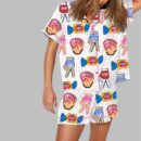 Ice Cream Baseball Batting Glove Pajama Set