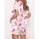 Ice Hockey Girl Satin Pajama Set For Women