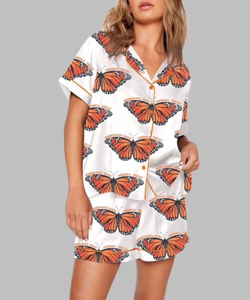 Immigrants Make America Great Butterfly Pajama Set