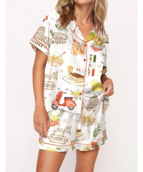In Love With Italy Pajama Set For Women