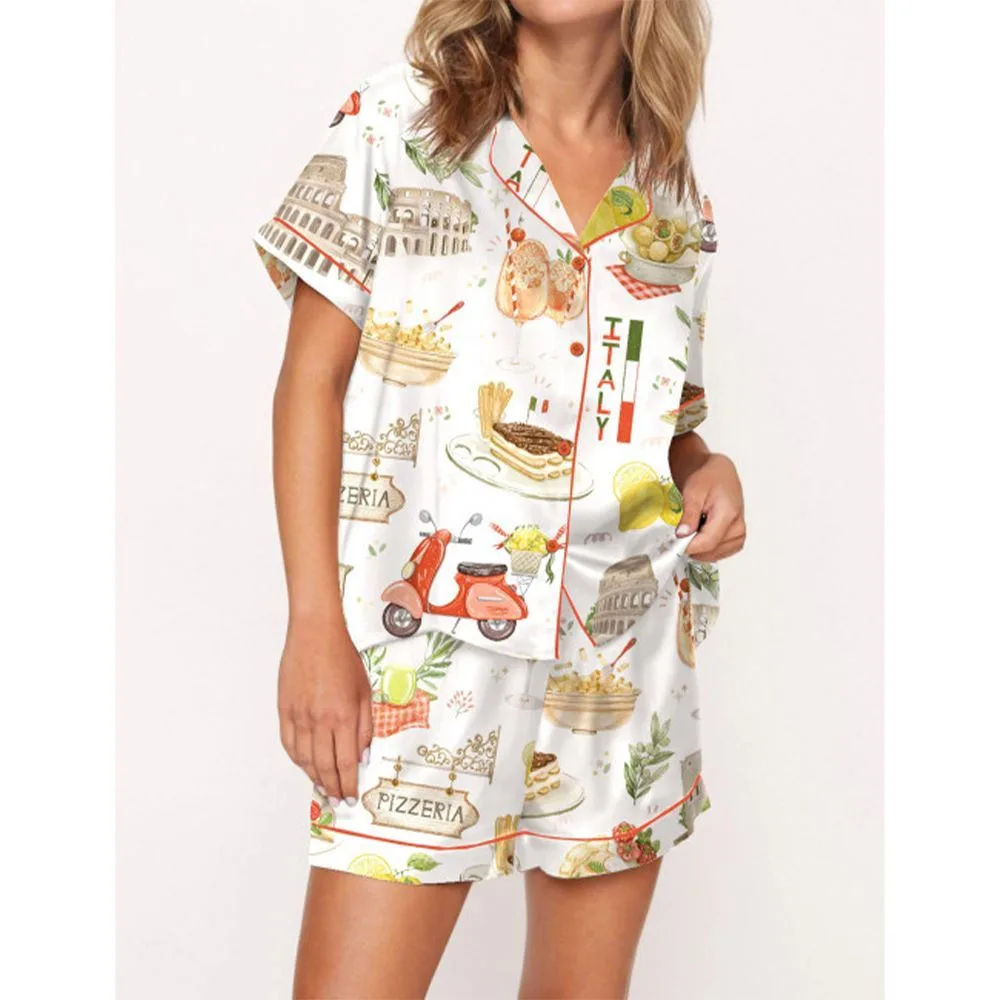 In Love With Italy Pajama Set For Women