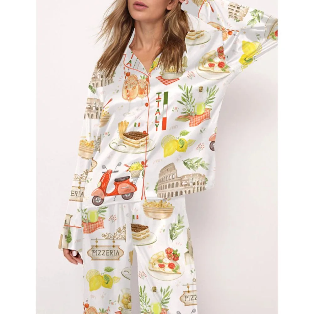 In Love With Italy Pajama Set For Women - Image 2