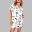 In Martini Print Pajama Set