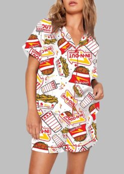 In-N-Out Burger Print Pajama Set
