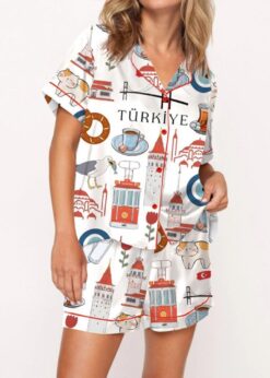 Istanbul Turkey Travel Pajama Set For Women