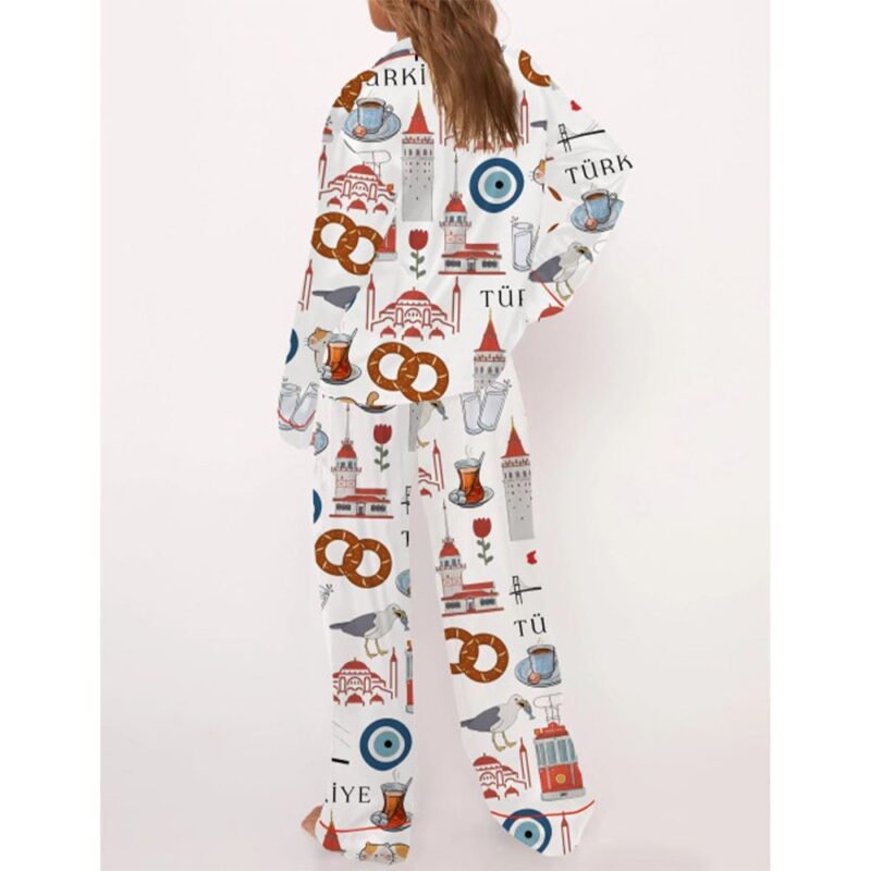 Istanbul Turkey Travel Pajama Set For Women - Image 3