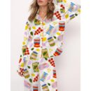 Italian Food Satin Pajama Set For Women
