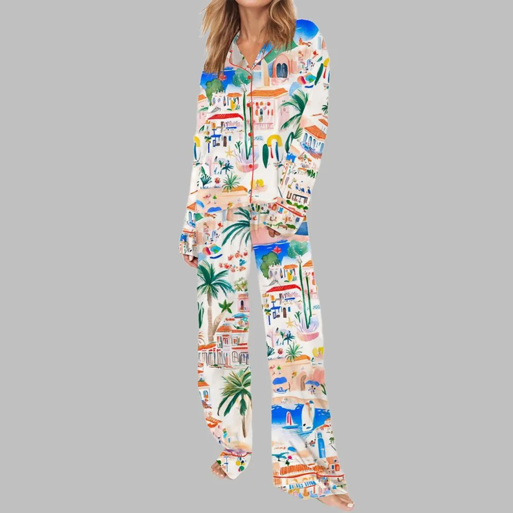 Italian Mediterranean Beach Pajama Set - Image 2