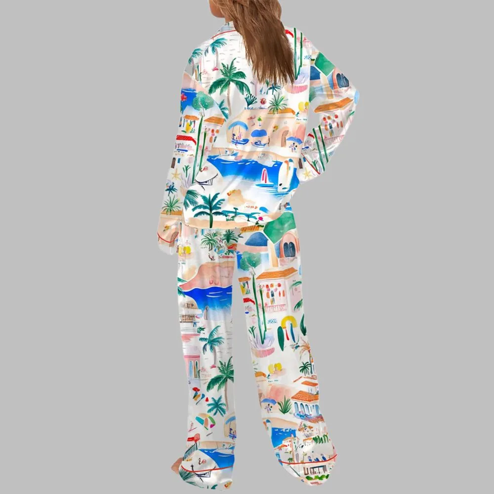 Italian Mediterranean Beach Pajama Set - Image 3