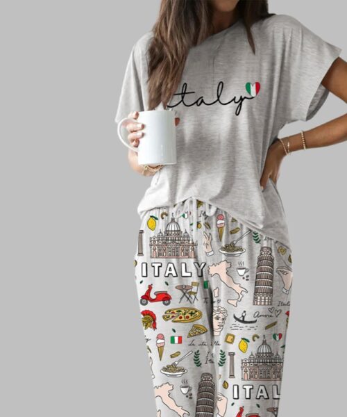 Italy Casual Pajama Set For Women