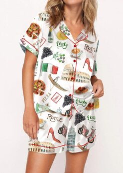 Italy Roma Travel Destination Pajama Set