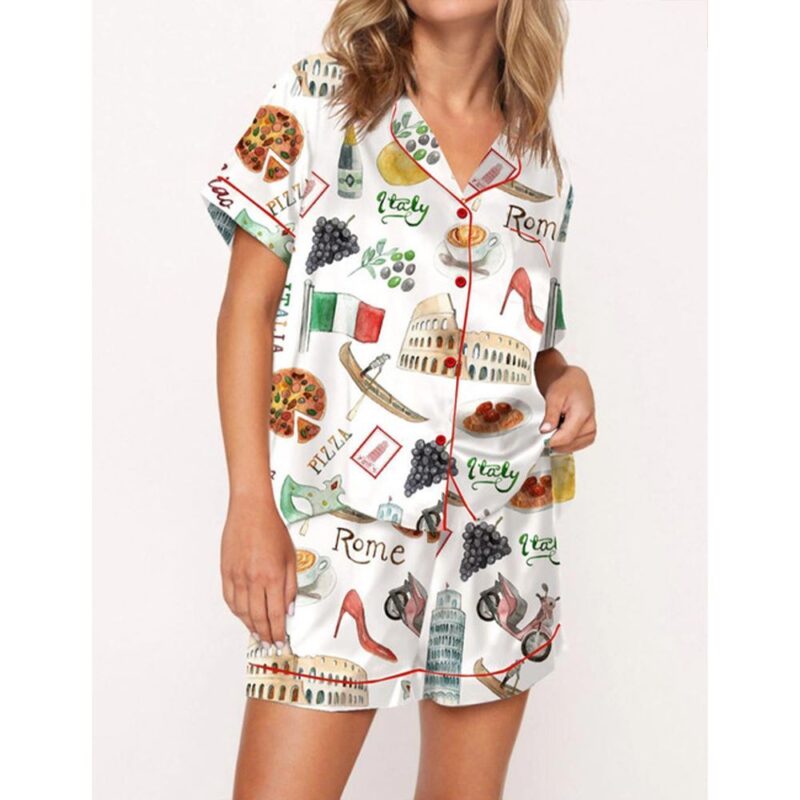 Italy Roma Travel Destination Pajama Set