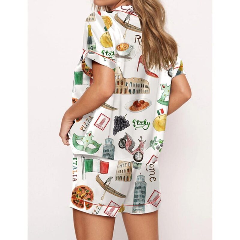 Italy Roma Travel Destination Pajama Set - Image 2