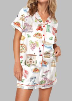 Italy Watercolour Travel Pajama Set