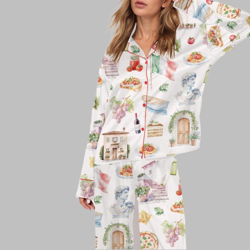 Italy Watercolour Travel Pajama Set - Image 2