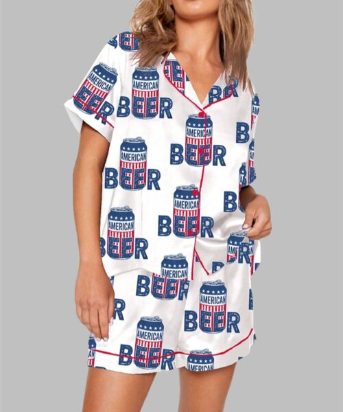 It's A Bad Day To Be A Cold Beer 4th Of July Patriotic Drinking Pajama Set