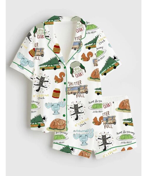 It's A Beaut Clark Christmas Vacation Satin Pajama Set