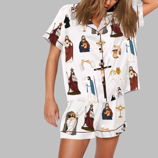 Jesus Love Us Print Pajama Set - Image 2