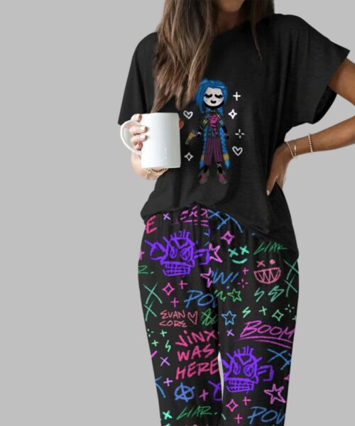 Jinx Girl Casual Pajama Set