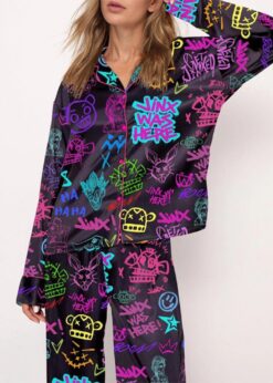 Jinx Graffiti Pajama Set For Women