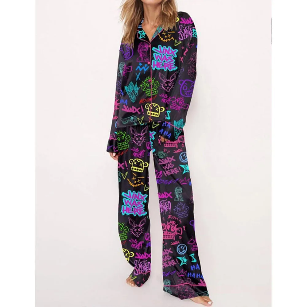 Jinx Graffiti Pajama Set For Women - Image 2