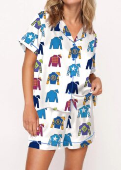 Jockey Racing Silks Satin Pajama Set For Women