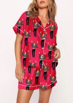 Jumping Musk Short Sleeve Pajama Set
