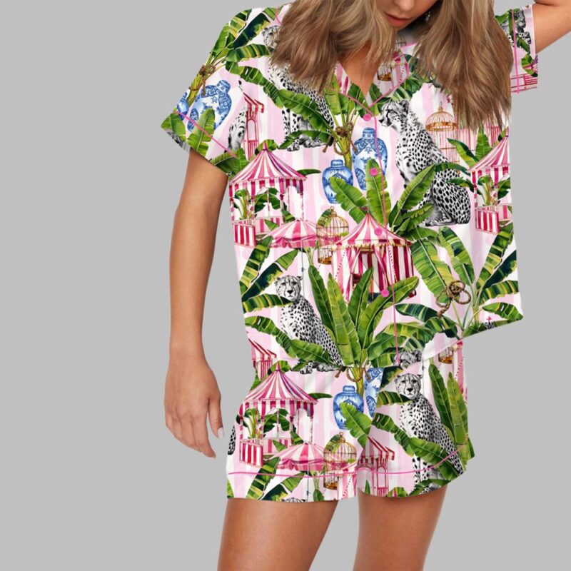 Jungle With Cheetahs Striped Pajama Set - Image 2