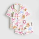 Kentucky Derby Cowgirl Trip Western Satin Pajama Set For Women