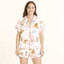 Kentucky Derby Cowgirl Trip Western Satin Pajama Set For Women