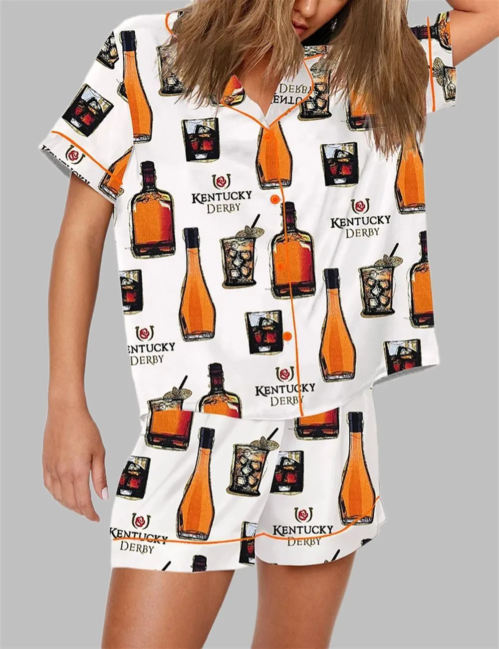 Kentucky Derby Derby Day Bourbon Pajama Set - Image 2