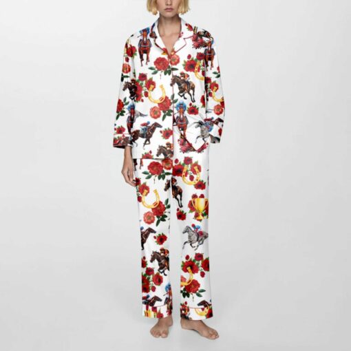 Kentucky Derby Print Pajamas Set For Women - Image 4