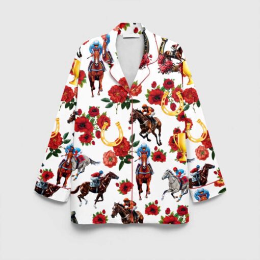 Kentucky Derby Print Pajamas Set For Women - Image 5