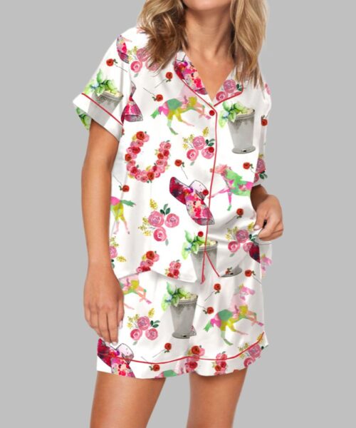 Kentucky Derby Rose Pajama Set