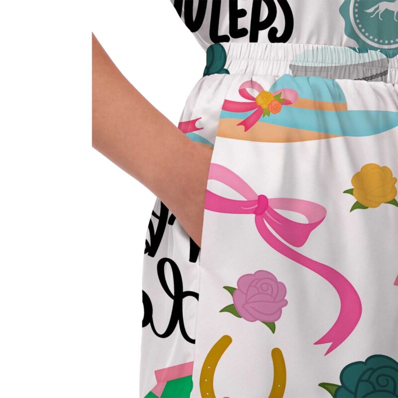 Kentucky Derby Satin Pajama Set For Women - Image 4