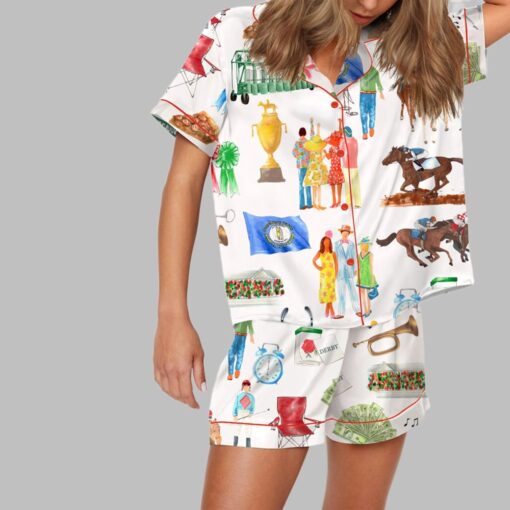Kentucky Derby Watercolor Pajama Set - Image 2