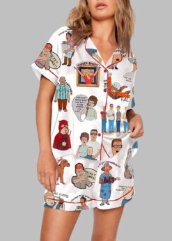King of the Hill Cartoon Print Pajama Set